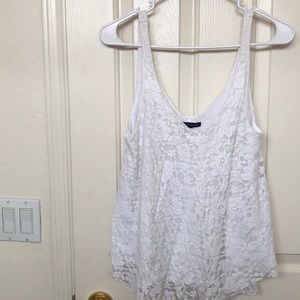Sleeveless Lace American Eagle Tank Top